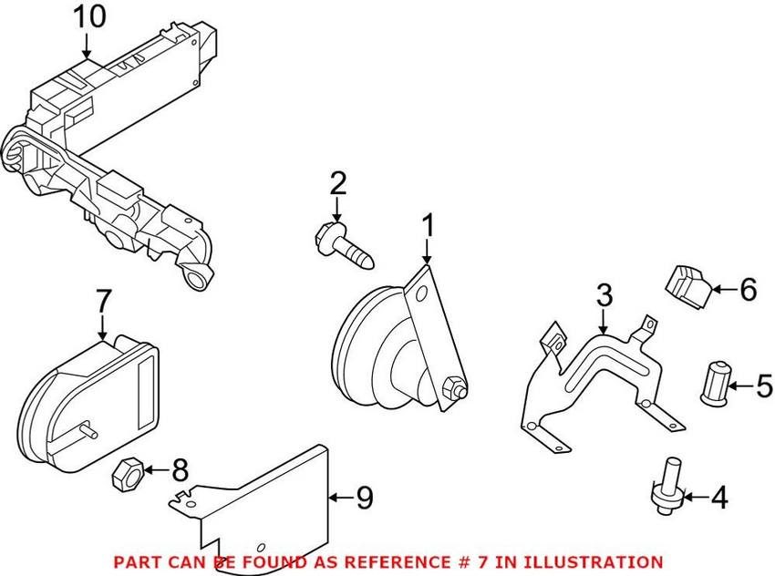 VW Anti-Theft Alarm Siren 1K0951605F